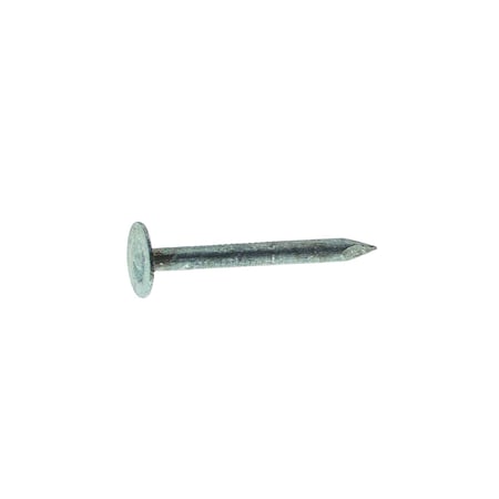 Roofing Nail, 2-1/2 In L, 8D, Steel, Electro Galvanized Finish, 11 Ga